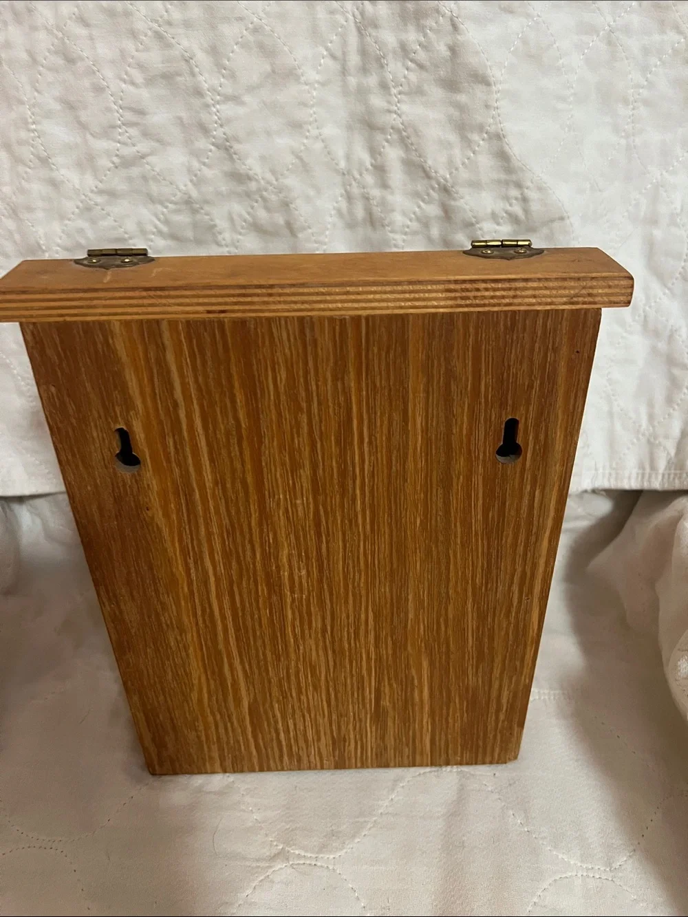 Wood Popcorn Storage Box with Country Barn Painting